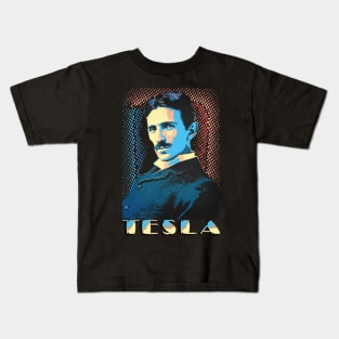 Nikola Tesla Pop Art Design Kids T-Shirt